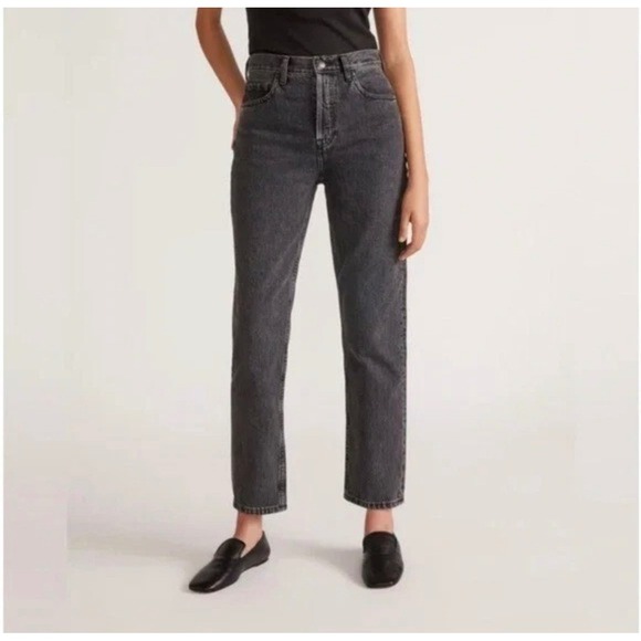 Everlane Denim - Everlane The Cheeky Bootcut Jean Washed Black High Rise Denim 26 Regular